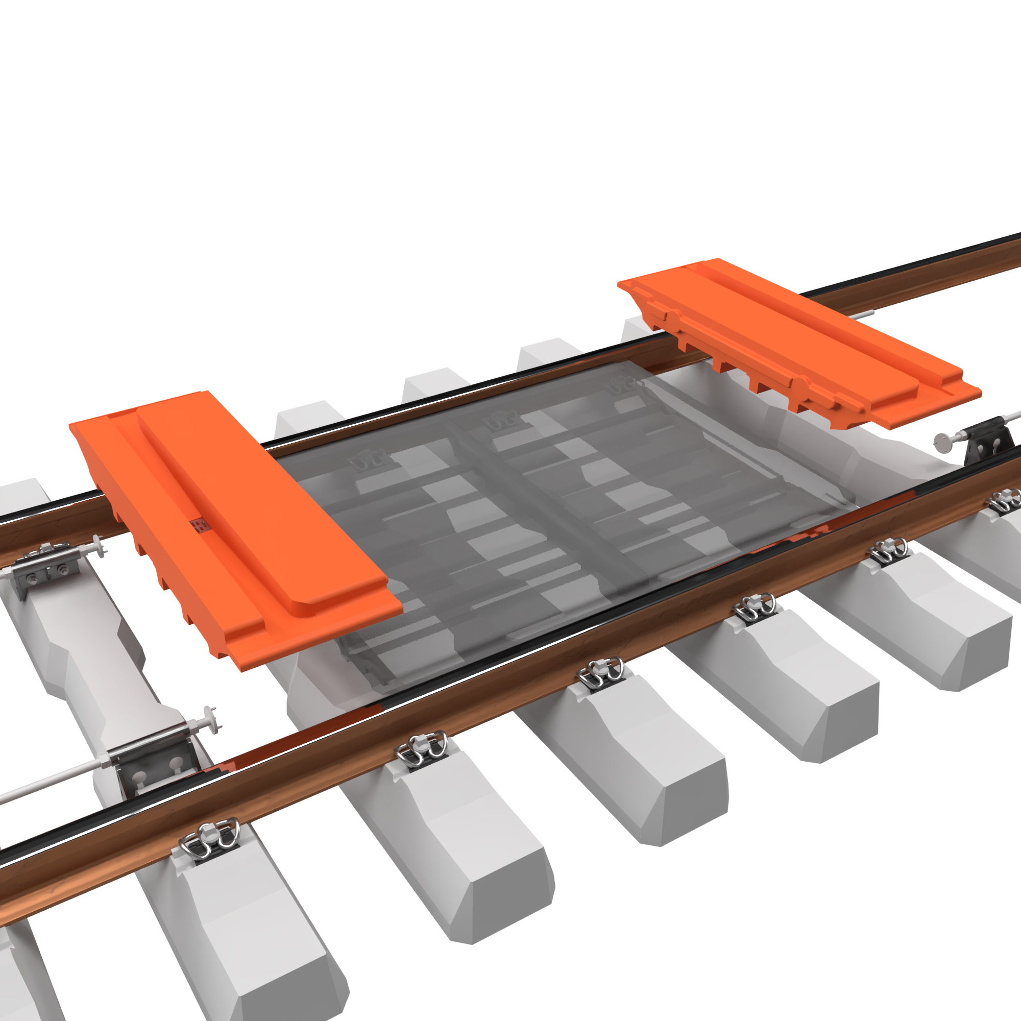 3D Darstellung Drainageset - Effiziente Spurrillenentwässerung für moderne Bahnübergänge