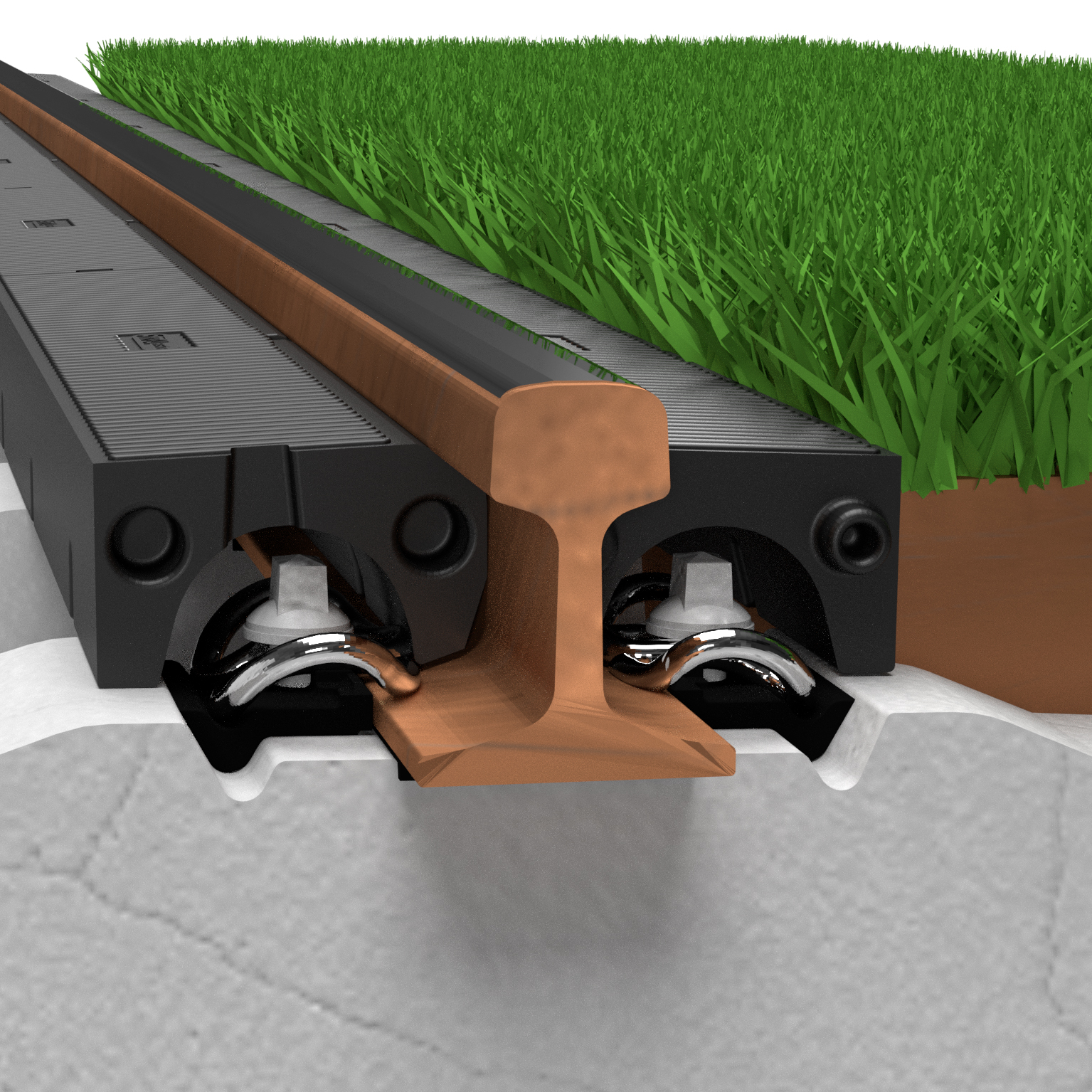 3D Rasengleis - STRAILastic Rasengleis- Grüne Gleise mit System – für ein besseres Stadtklima.