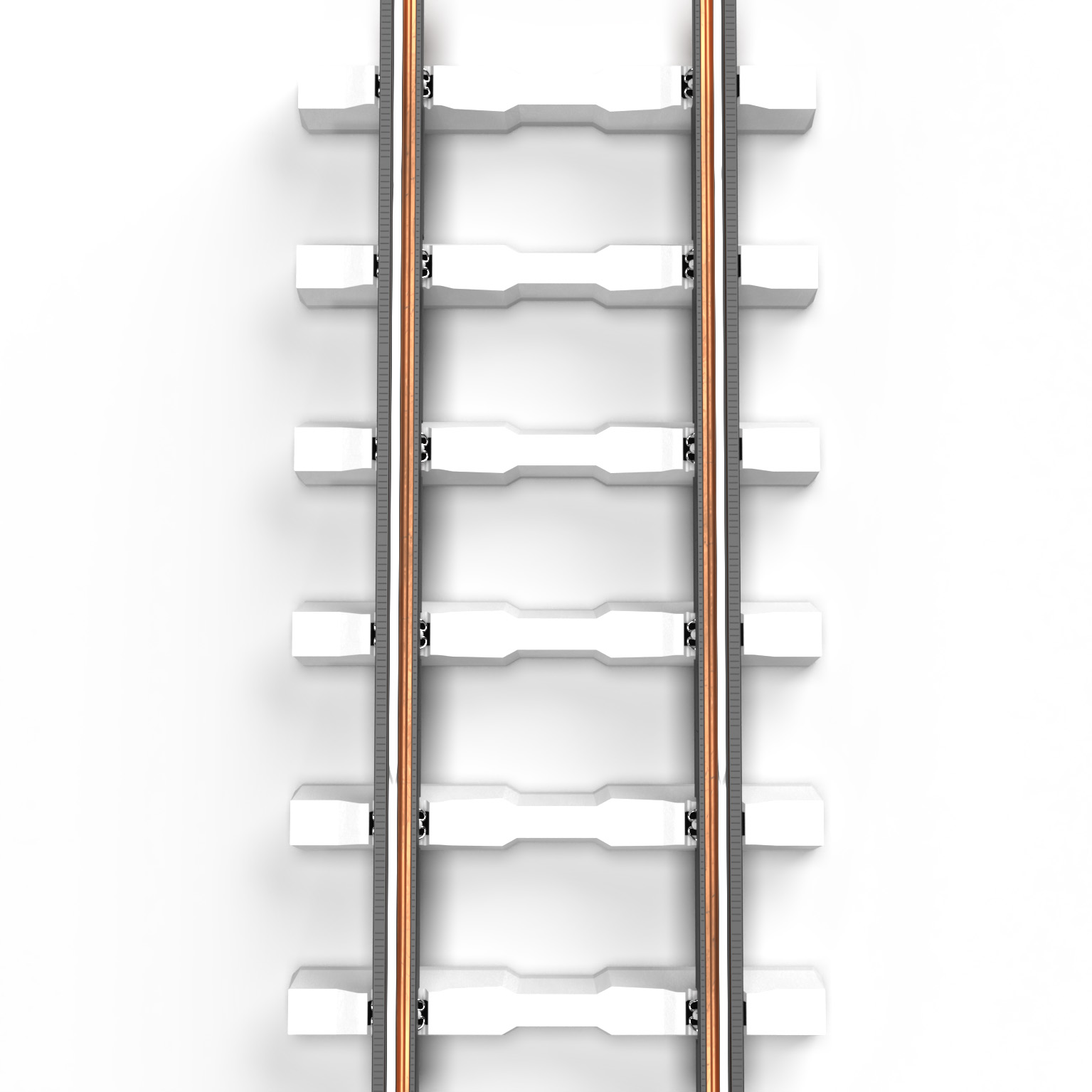 3D Darstellung SOK - Körperschalldämmung und elektrische Isolation
für Gleise