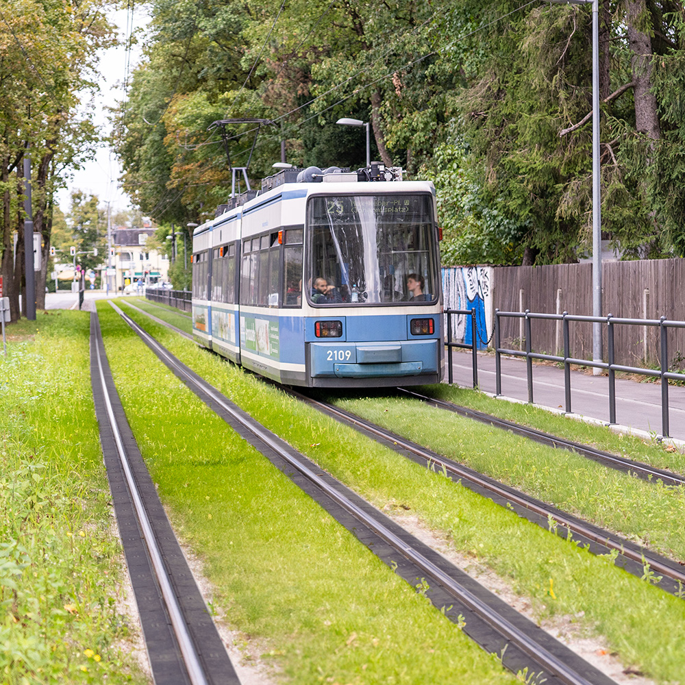 STRAILastic green track in Munich